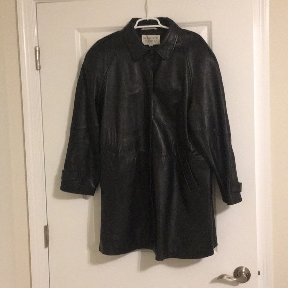Brandon Thomas Leather Coat - Size M